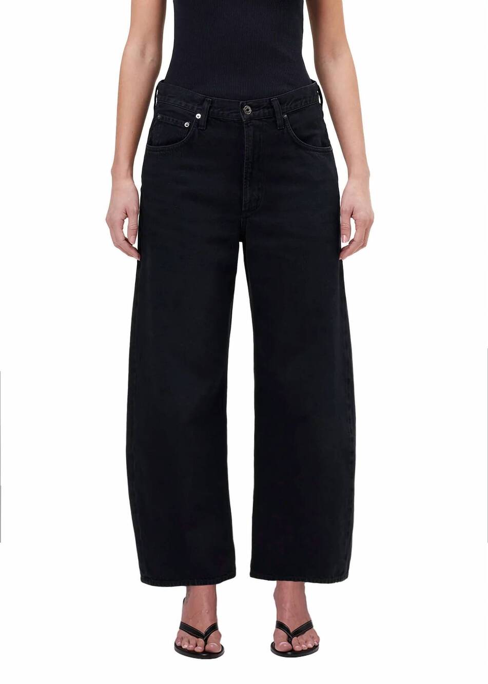NEW AGOLDE women's low curve crop jean in crushed